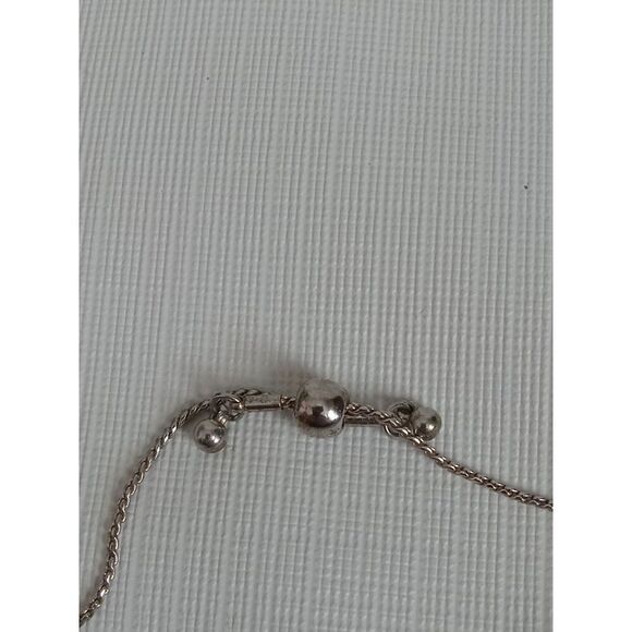 Light Pink Round Rhinestone Encrusted Beads Serpentine Chain Adjustable Bracelet - Picture 7 of 9